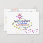 Quinceanera UAWG Las Vegas Pasta Art RSVP Karte (Vorne/Hinten)