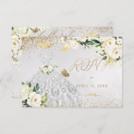 Quinceanera UAWG Silver Glitzer Einladung holen