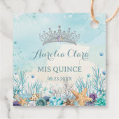 Quinceañera Unterhalb der Muscheln des Meeres Geschenkanhänger (Rückseite)