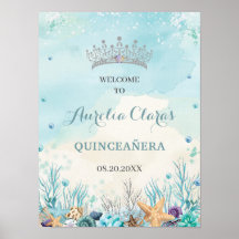 Quinceañera Unterhalb des Strandes Willkommen