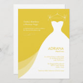 Quinceañera Vestido Amarillo Invitaciones Einladung (Vorne/Hinten)