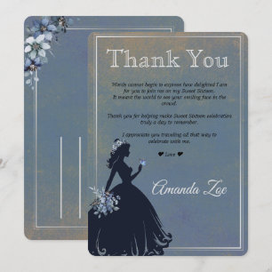 Quinceañera Vielen Dank Einladung