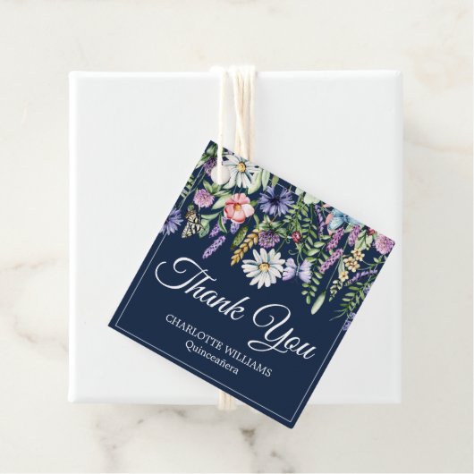 Quinceañera Vielen Dank Geschenkanhänger (Beispiel)