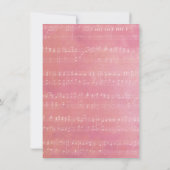 Quinceanera Vintag Pink Music 15. Geburtstag Einladung (Rückseite)