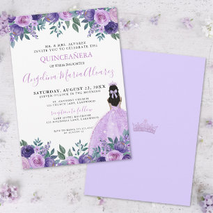 Quinceañera Violette Rosen Floral Einladung