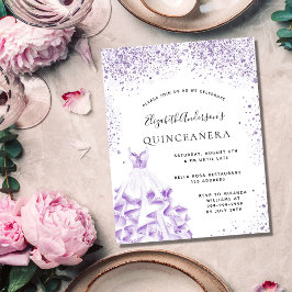 Quinceanera violettes Kleid Glitzer Budget Flyer