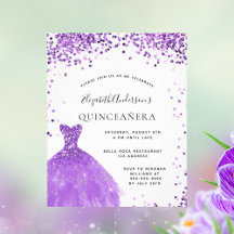 Quinceanera violettes Kleid Glitzer Budget