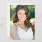 Quinceanera Watercolor Burgund Pink Foto Einladung (Rückseite)