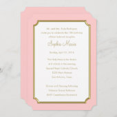 Quinceanera Wechseln Sie rosa zu einer beliebigen  Einladung (Vorne/Hinten)