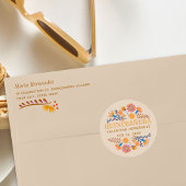 Quinceanera Western Mexican Fiesta Party Runder Aufkleber