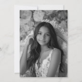 Quinceañera-Wildblumen Handgemalt Custom Foto Einladung (Rückseite)