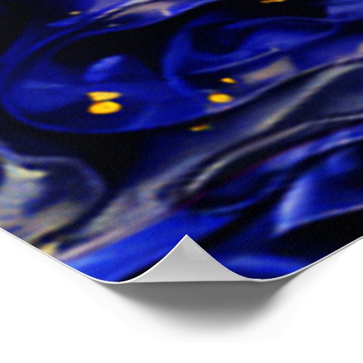 Quinceañera Willkommen Royal Blue und Gold Poster (Ecke)