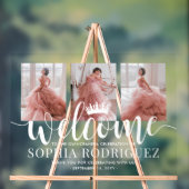 Quinceañera Willkommen & Vielen Dank 3 Foto Collag Acrylschild (Neutral)