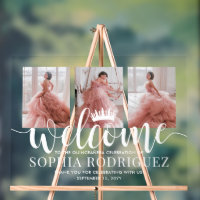 Quinceañera Willkommen & Vielen Dank 3 Foto Collag