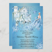 Quinceanera Winter Wonderland Princess Einladung (Vorne/Hinten)