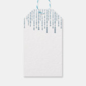 Quinceañera Winter Wonderland Recuerdo Geschenkanhänger (Rückseite)