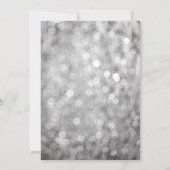 Quinceanera Winter Wonderland Silver Sparkle Einladung (Rückseite)