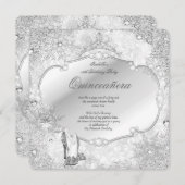 Quinceanera Winter Wunderland Albergo Piazza della Einladung (Vorne/Hinten)