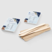 Quinceañera XV 15 Royal Blue Floral Charro Padrino Fächer (Non-assembled)