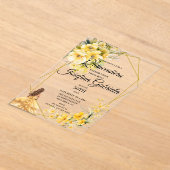 Quinceanera yellow gold acryleinladungen (Ablage )