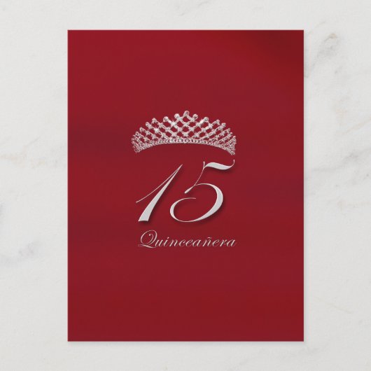 Quinceañera zum 15. Geburtstag Postkarte (Vorderseite)