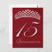 Quinceañera zum 15. Geburtstag Postkarte (Vorne/Hinten)