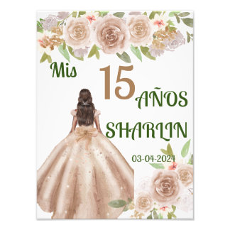 Quinceañeras Begrüßungszeichen Fotodruck