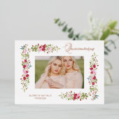 Quinceañeras Sisters Spanish Whimsical Typography  Folieneinladung (Stehend vorne)