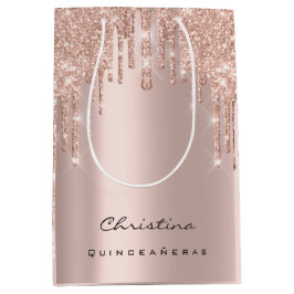 Quinceañeras Sweet 16. 15. Bridal Funkelnd Gefalle Mittlere Geschenktüte