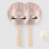 Quinceañeras Sweet 16. Brautparty Rose Funkelnd Fächer (Vorne und Hinten)