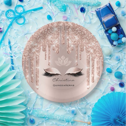 Quinceañeras Sweet 16. Bridal Funkelnd Diamod Pappteller (Party)