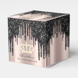 Quinceañeras Sweet 16. Bridal Rose Crown Black Geschenkschachtel