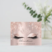 Quinceañeras Sweet 16. Bridal Rose Gold Funkelnd Postkarte (Stehend Vorderseite)