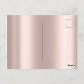 Quinceañeras Sweet 16. Bridal Rose Gold Funkelnd Postkarte (Rückseite)