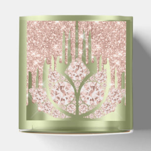 Quinceañeras Sweet 16. Bridal Rose Mint Green Geschenkschachtel