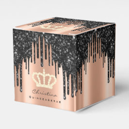 Quinceañeras Sweet 16. Bridal Rose Royal Black Geschenkschachtel