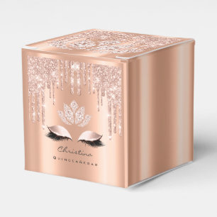 Quinceañeras Sweet 16. Bridal Rose Tropfen Glitze Geschenkschachtel