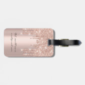 Quinceañeras Sweet 16th Bridal Funkelnd Diamod Tro Gepäckanhänger (Rückseite horizontal)