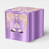 Quinceañeras Sweet 16th Bridal Rose Lila Spark Geschenkschachtel (Vorderseite)