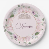 Quincearnera Rose Rosa Pappteller (Vorderseite)