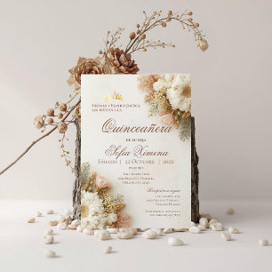 Quincenera-Einladung auf Spanisch Boho Einladung