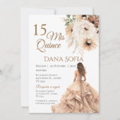 Quincenera-Einladung auf Spanisch Boho Einladung (Vorderseite)