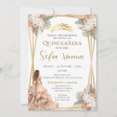 Quincenera Einladung in Spanisch Boho (Vorderseite)