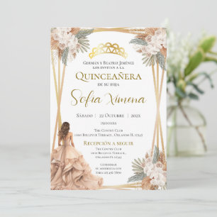 Quincenera Einladung in Spanisch Boho