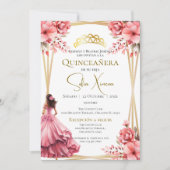 Quincenera Einladung in Spanisch Boho (Vorderseite)