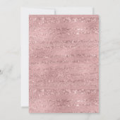 Quinceñera Elegante Rose Goldene Geburtstagsparty Einladung (Rückseite)