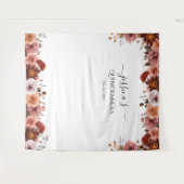 Quinceñera Elegantes rosa Foto Hintergrund Wandteppich (Vorderseite (Horizontal))