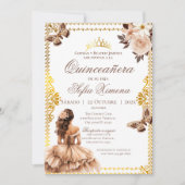 Quincenera Invitation in Spanish Boho Einladung (Vorderseite)