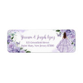 Quinceñera Lila Rose Rücksendeadresse (Vorne)