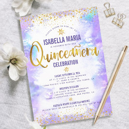 Quinceñera Lila Wasserbad Lido di Lugano Einladung
